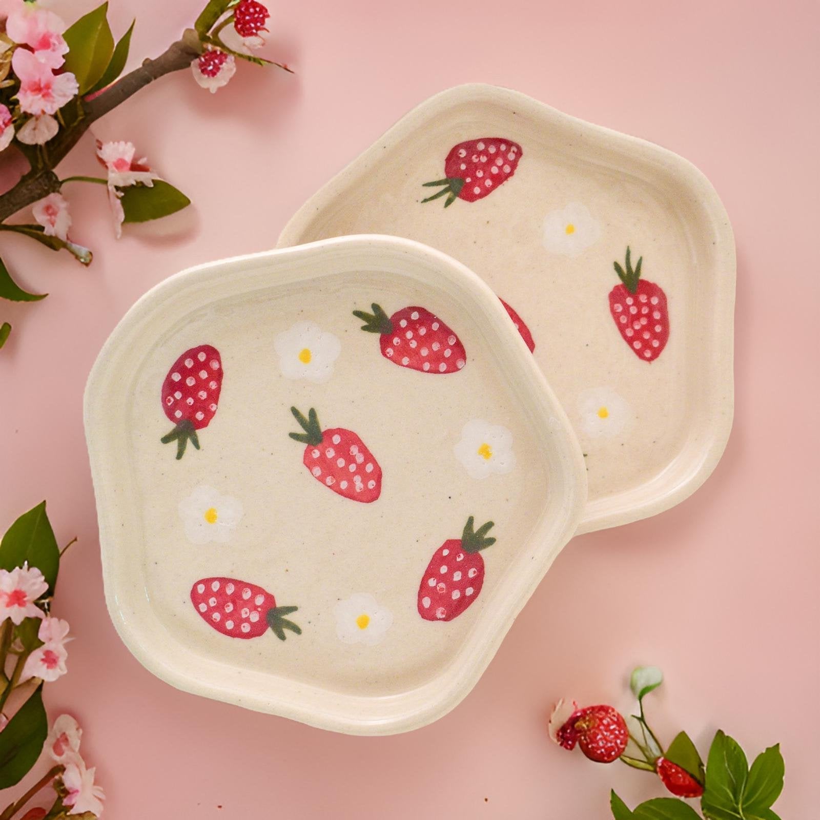 Coasters - Strawberry Set of 2