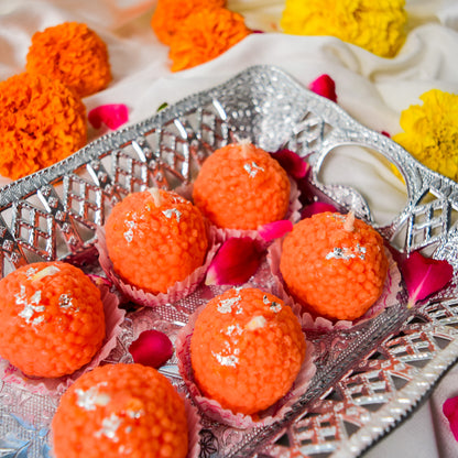 Scented Ladoo Candle Set of 6