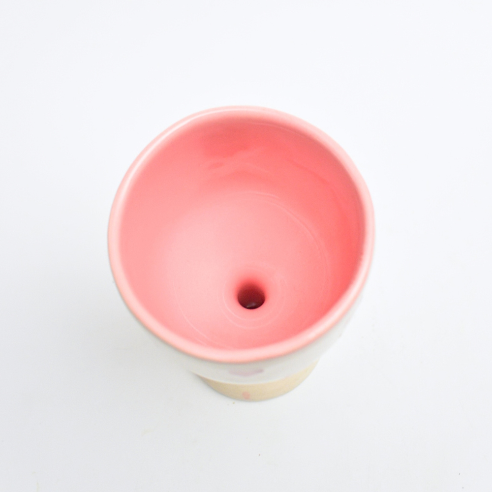 Ceramic Wine Glass - Pink Heart