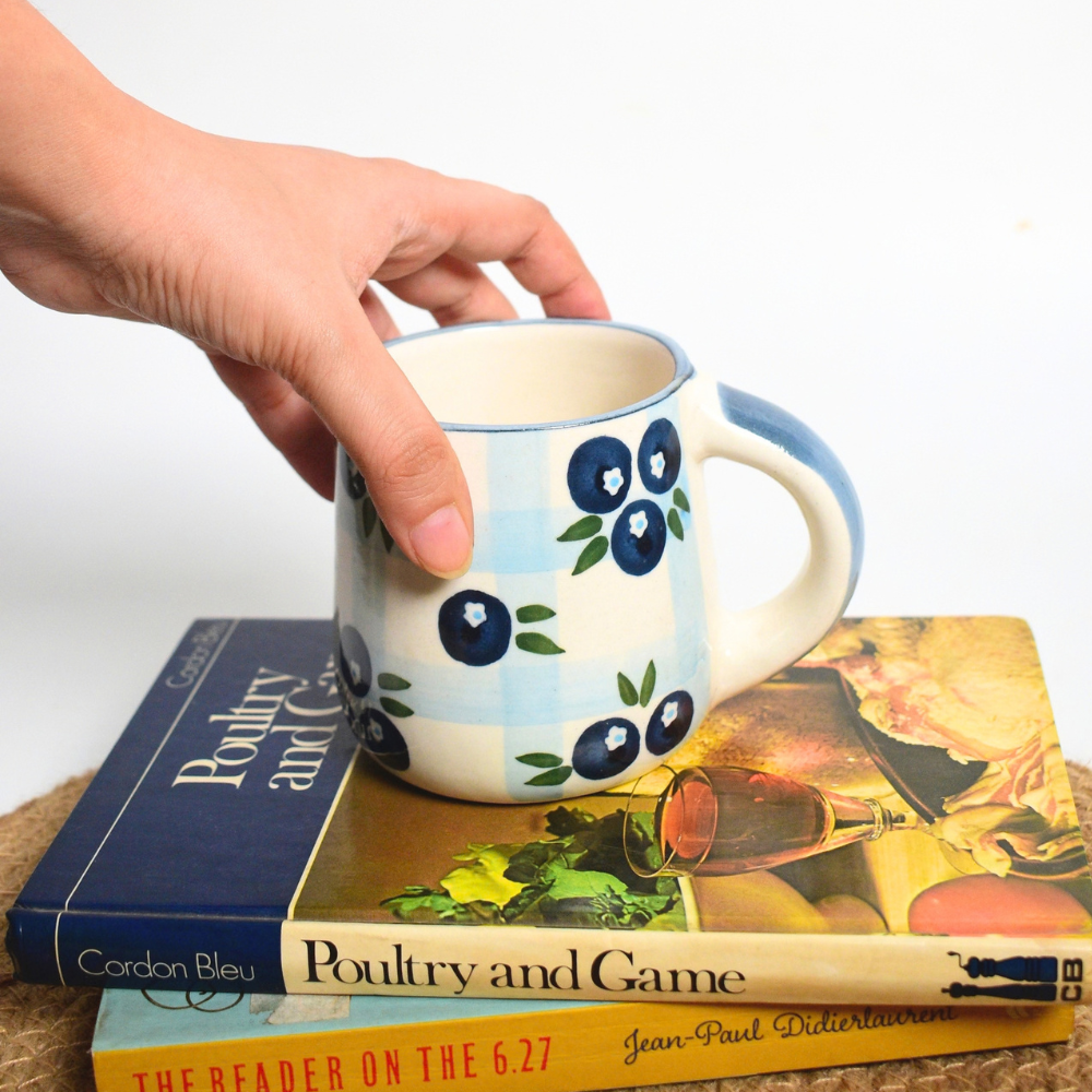 Coffee mug - Blueberry Checks