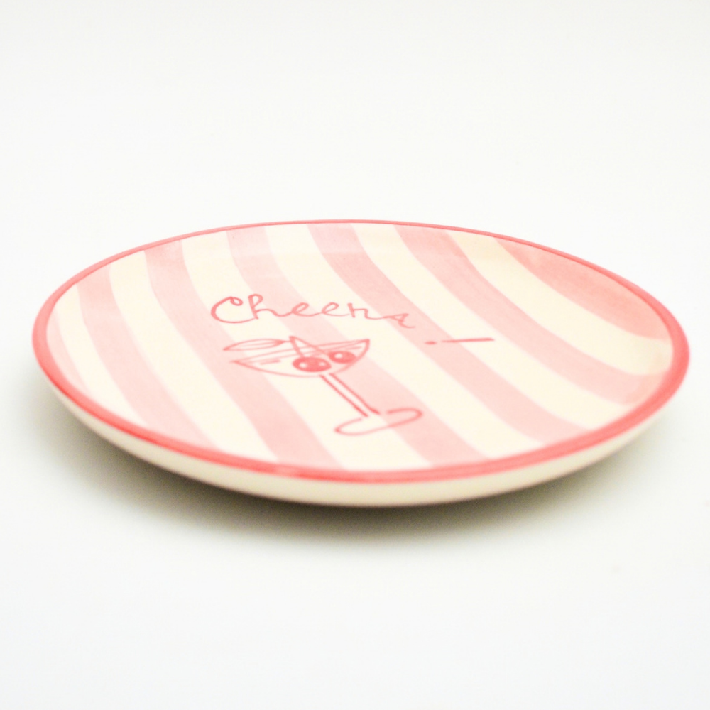 Cute Dessert Plate - Cheers (7 Inches)