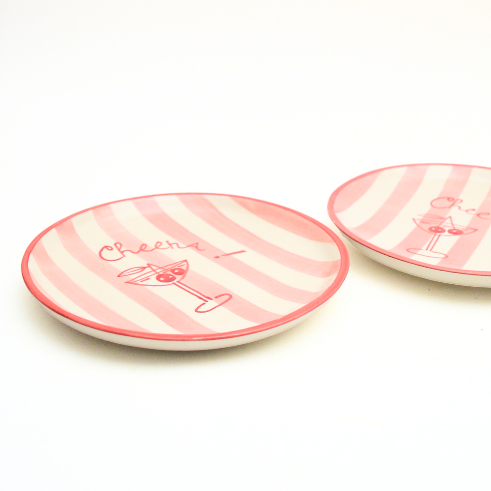 Cute Dessert Plate - Cheers (7 Inches)