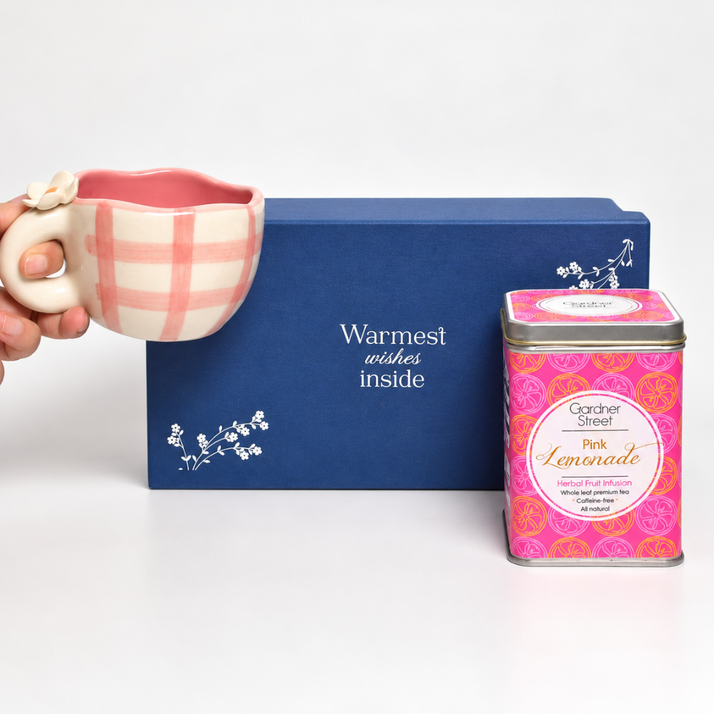 Daisy Mug and Pink Lemonade Tea Gift Set
