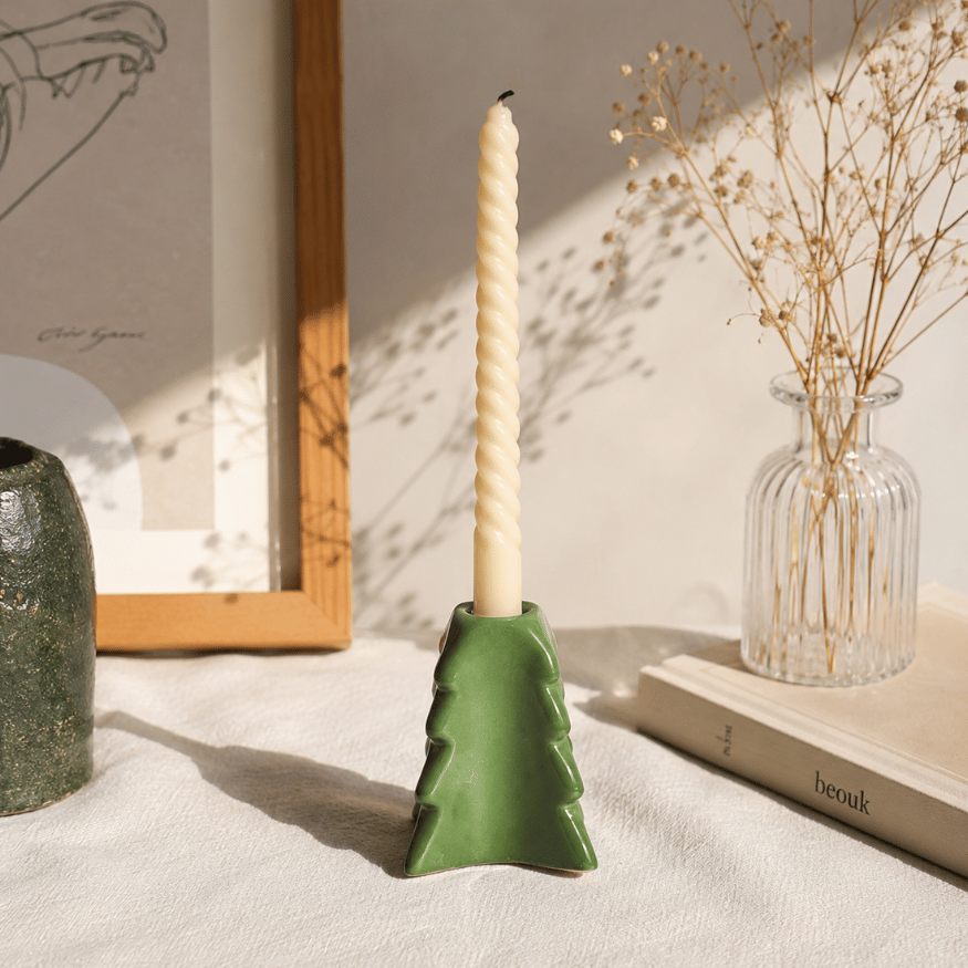 Ceramic Candle Stand - Pinetree