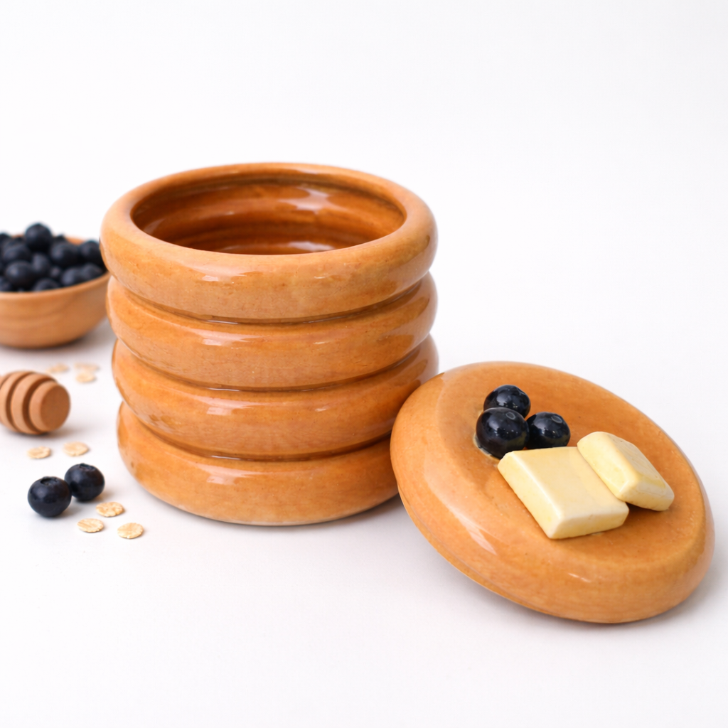 Ceramic Jar - Pancake Stack