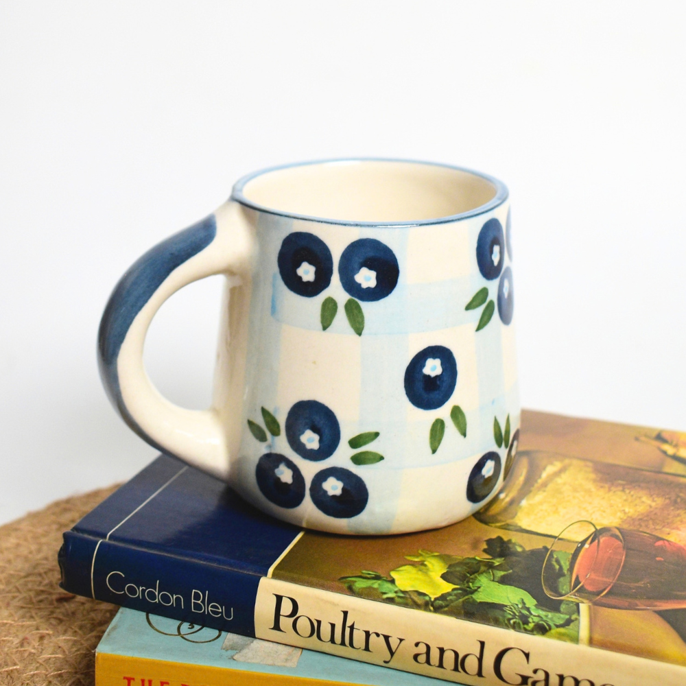 Coffee mug - Blueberry Checks