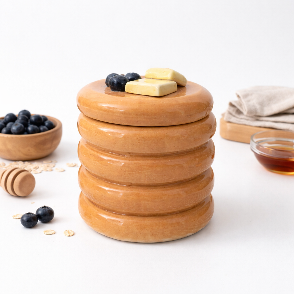 Ceramic Jar - Pancake Stack