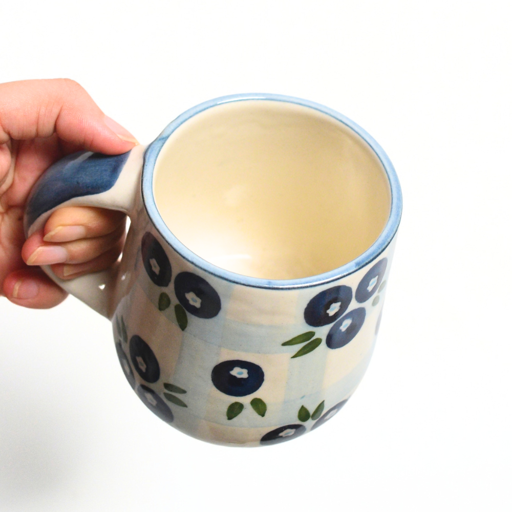 Coffee mug - Blueberry Checks