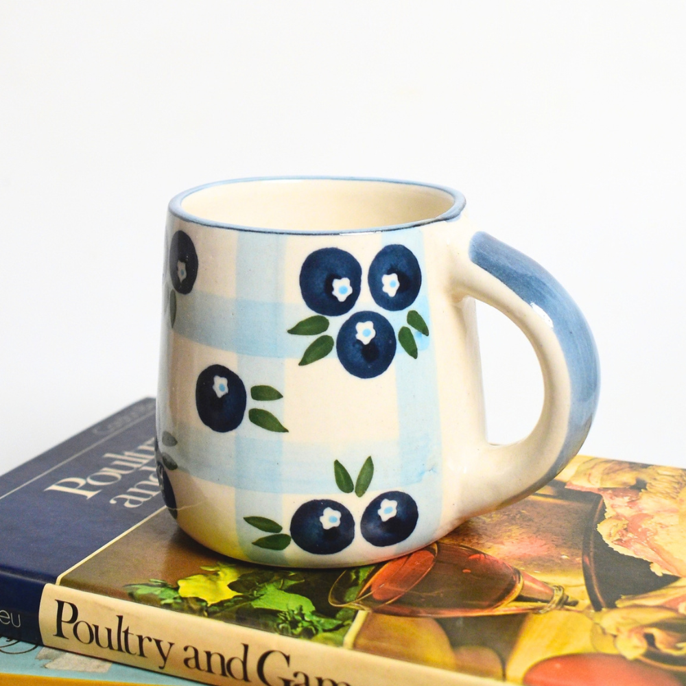 Coffee mug - Blueberry Checks