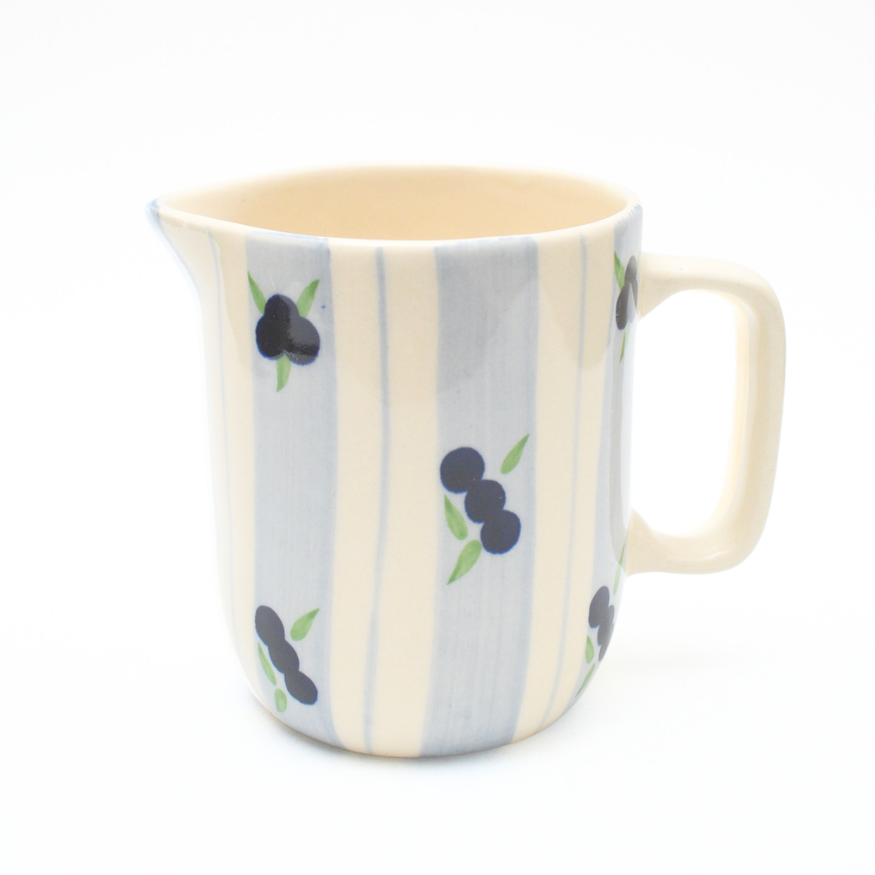 Ceramic Jug - Blueberry stripe