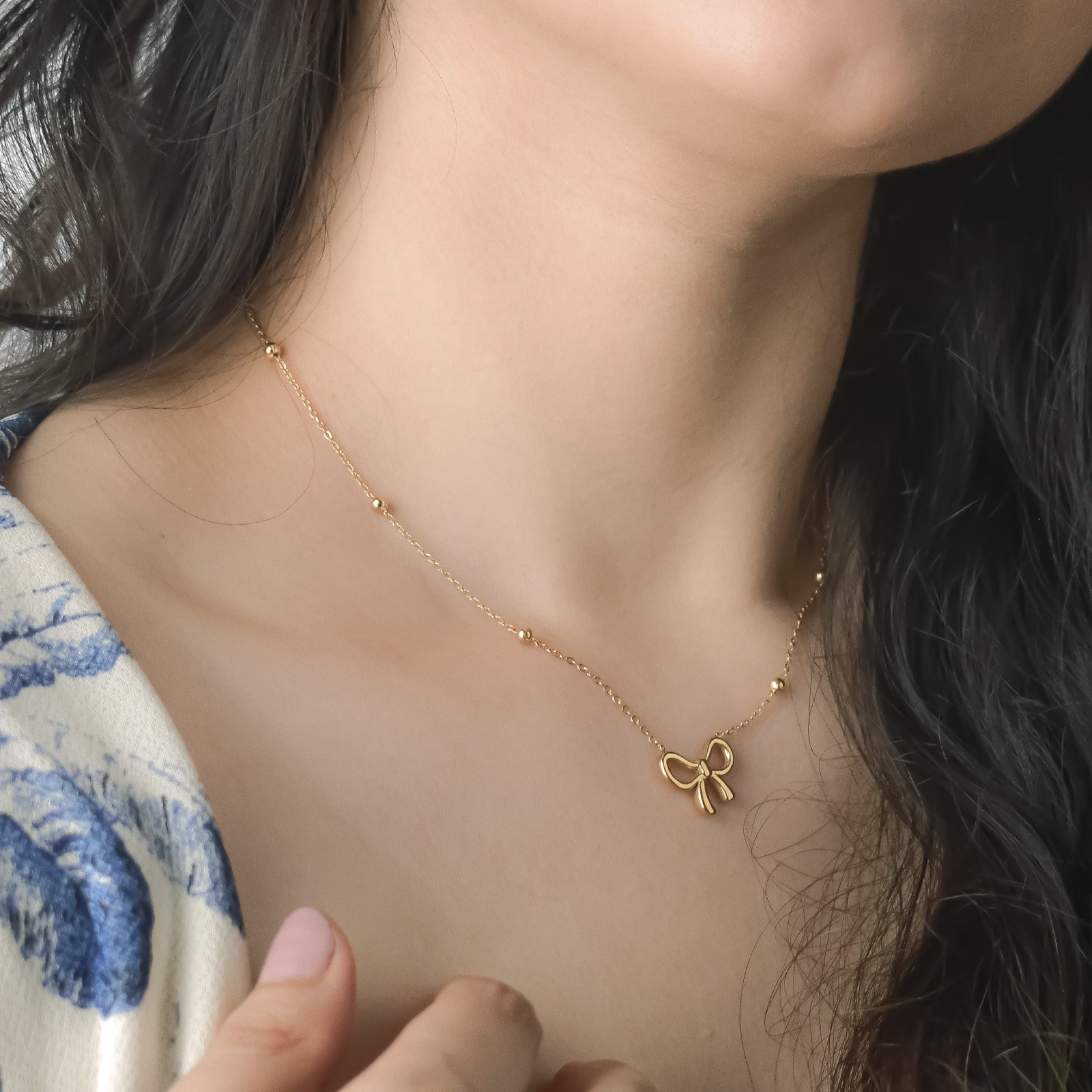 Bow Trendy Anti Tarnish Necklace for Women