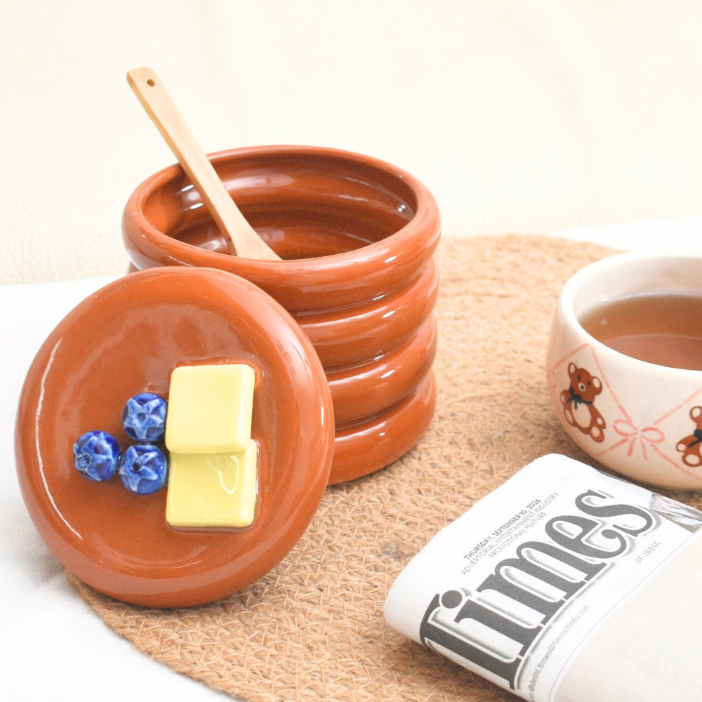 Ceramic Jar - Pancake Stack