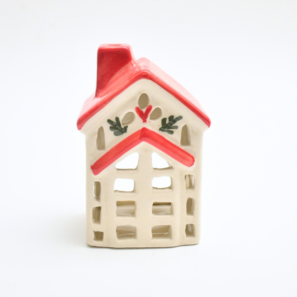 Ceramic Tealight\Dhoop light holder  - Christmas House