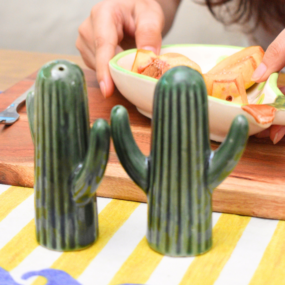 Salt & Pepper Shaker Set - Cactus