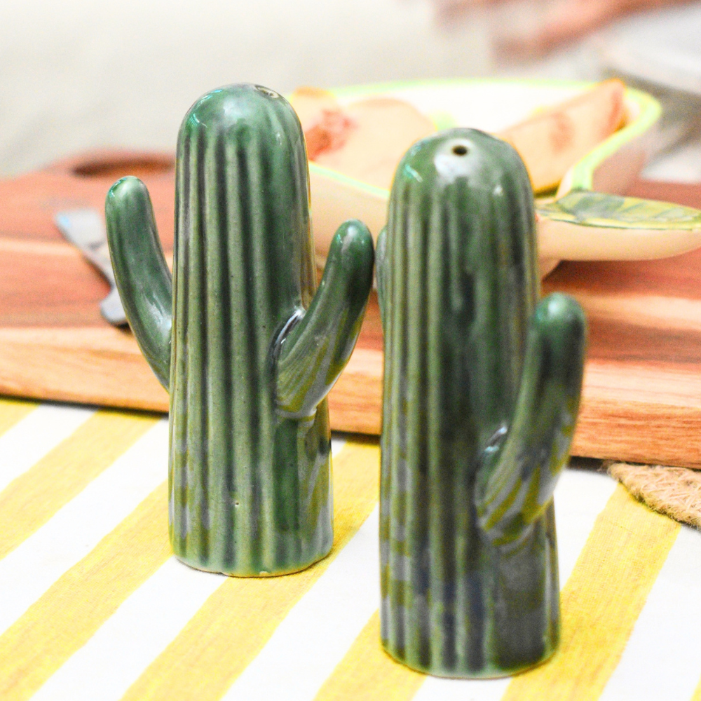 Salt & Pepper Shaker Set - Cactus