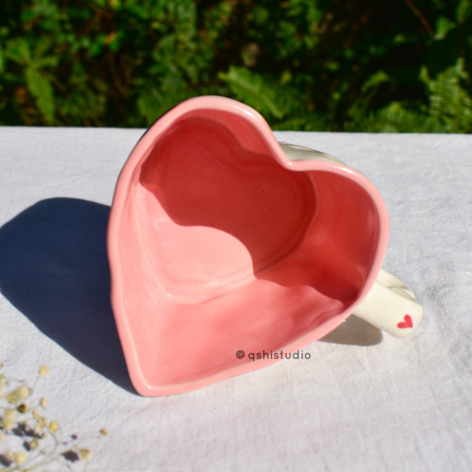 Ceramic Pinterest Mug - Pink Shaped Stripe Mug