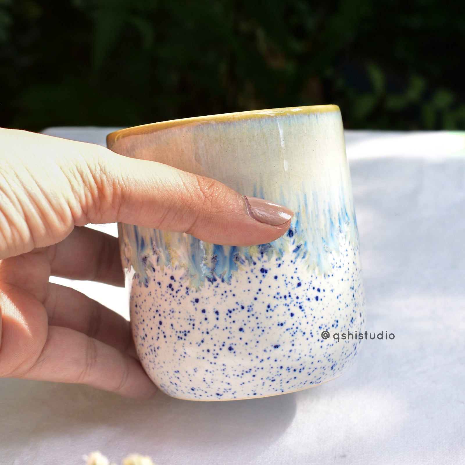 Kulhad Sipper Tea Cup - Speckled Ice