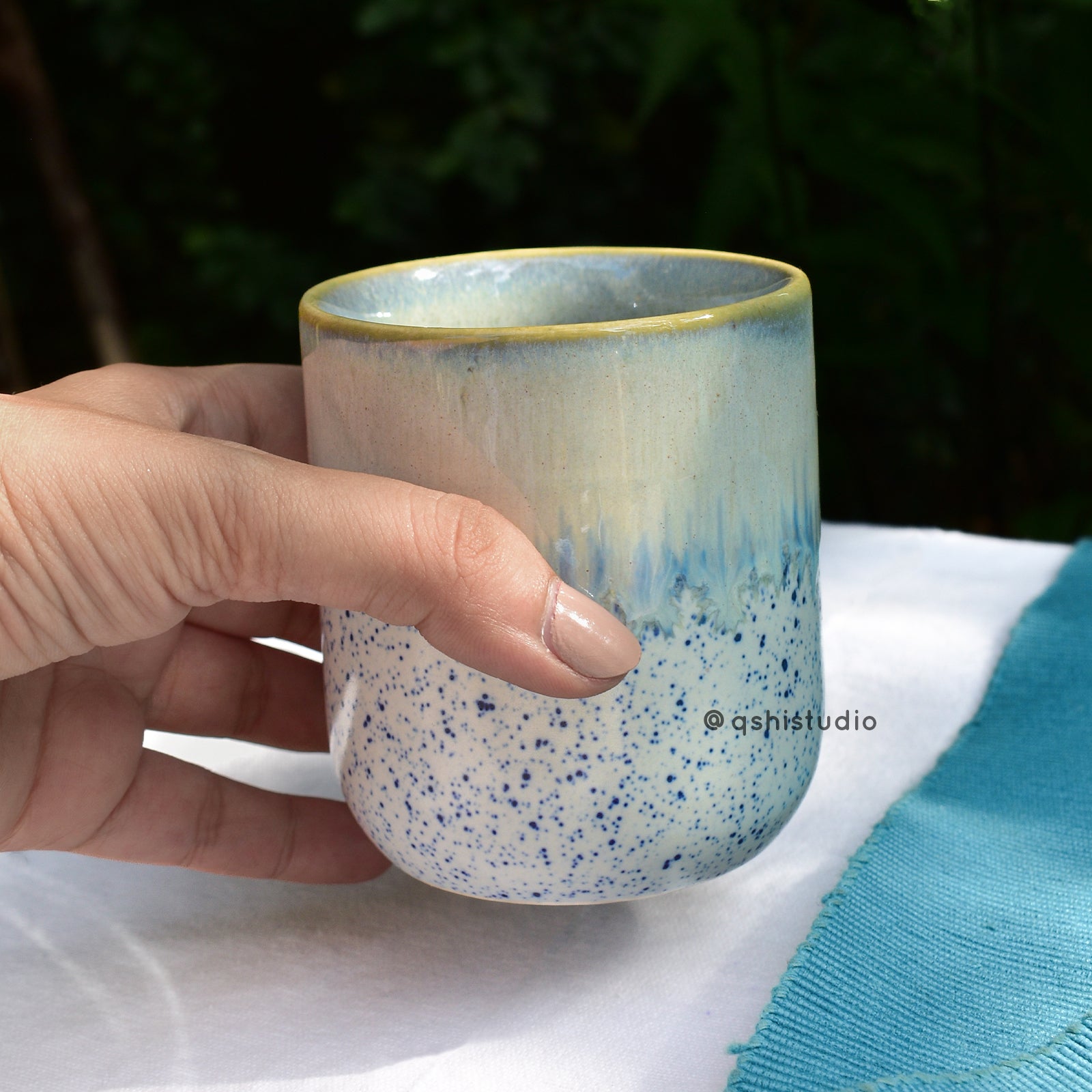 Kulhad Sipper Tea Cup - Speckled Ice