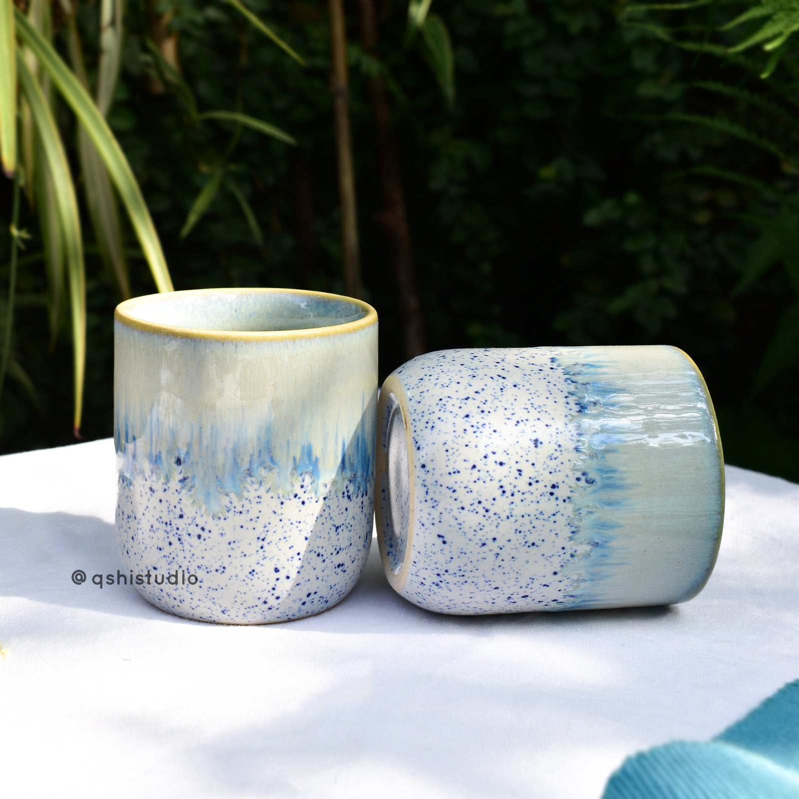 Kulhad Sipper Tea Cup - Speckled Ice