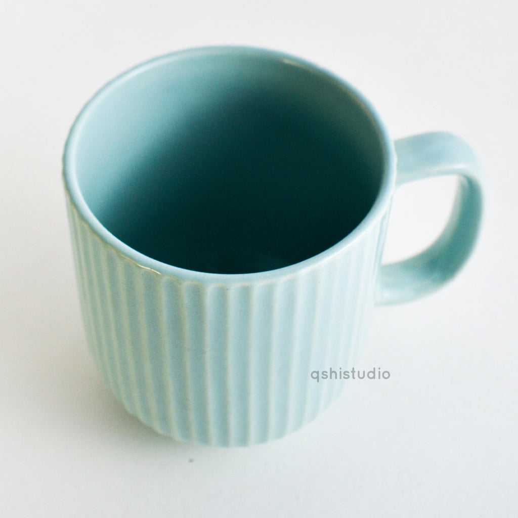 Aesthetic Handmade Ceramic Coffee Mug - Blue Lagoon