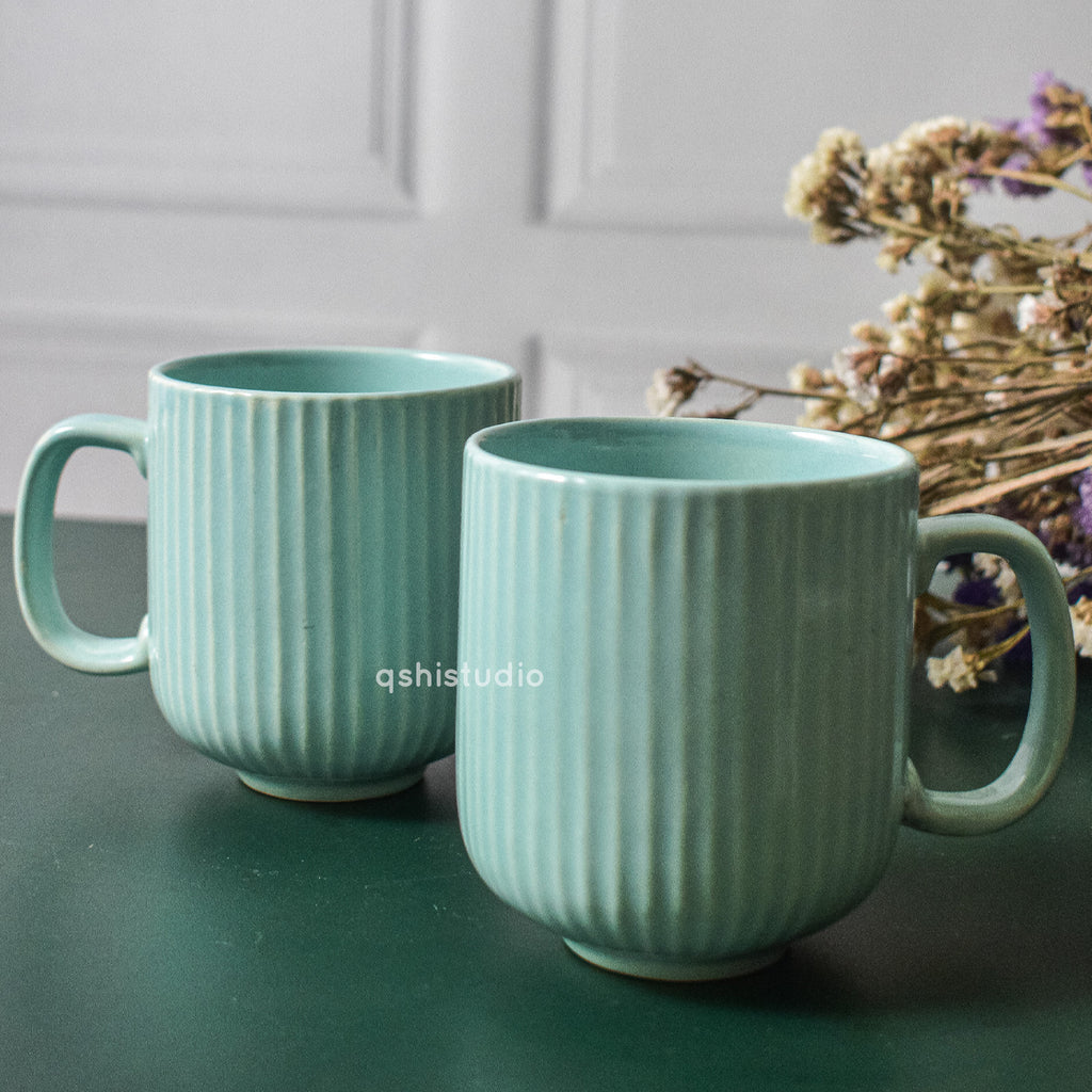 Aesthetic Handmade Ceramic Coffee Mug - Blue Lagoon