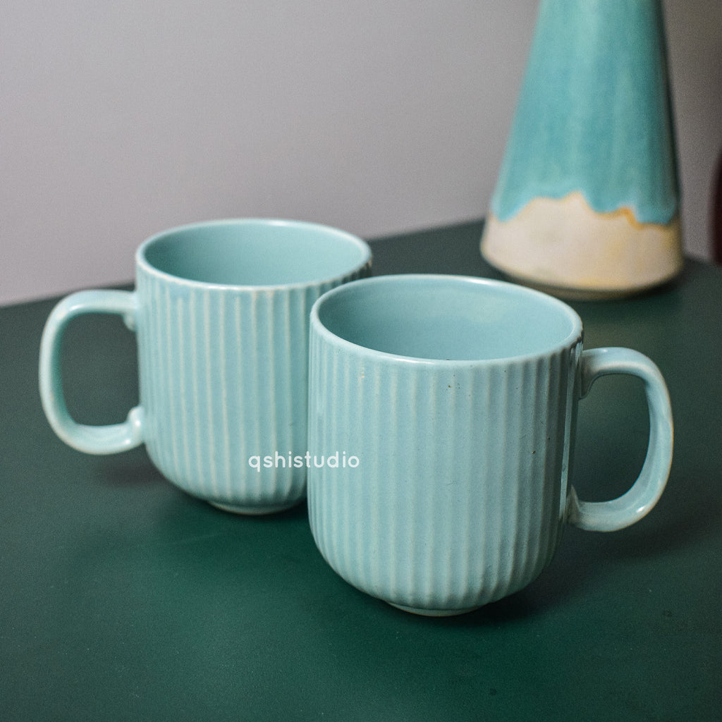 Aesthetic Handmade Ceramic Coffee Mug - Blue Lagoon