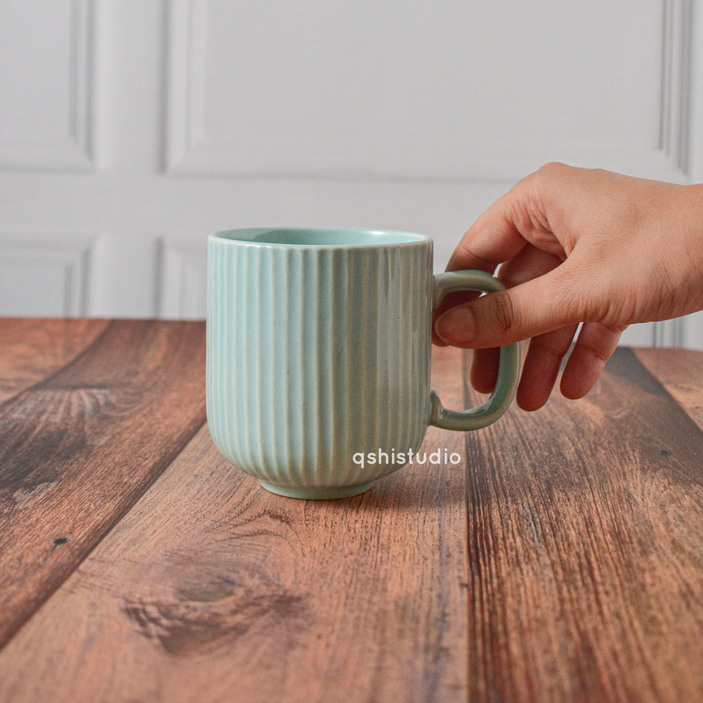 Aesthetic Handmade Ceramic Coffee Mug - Blue Lagoon