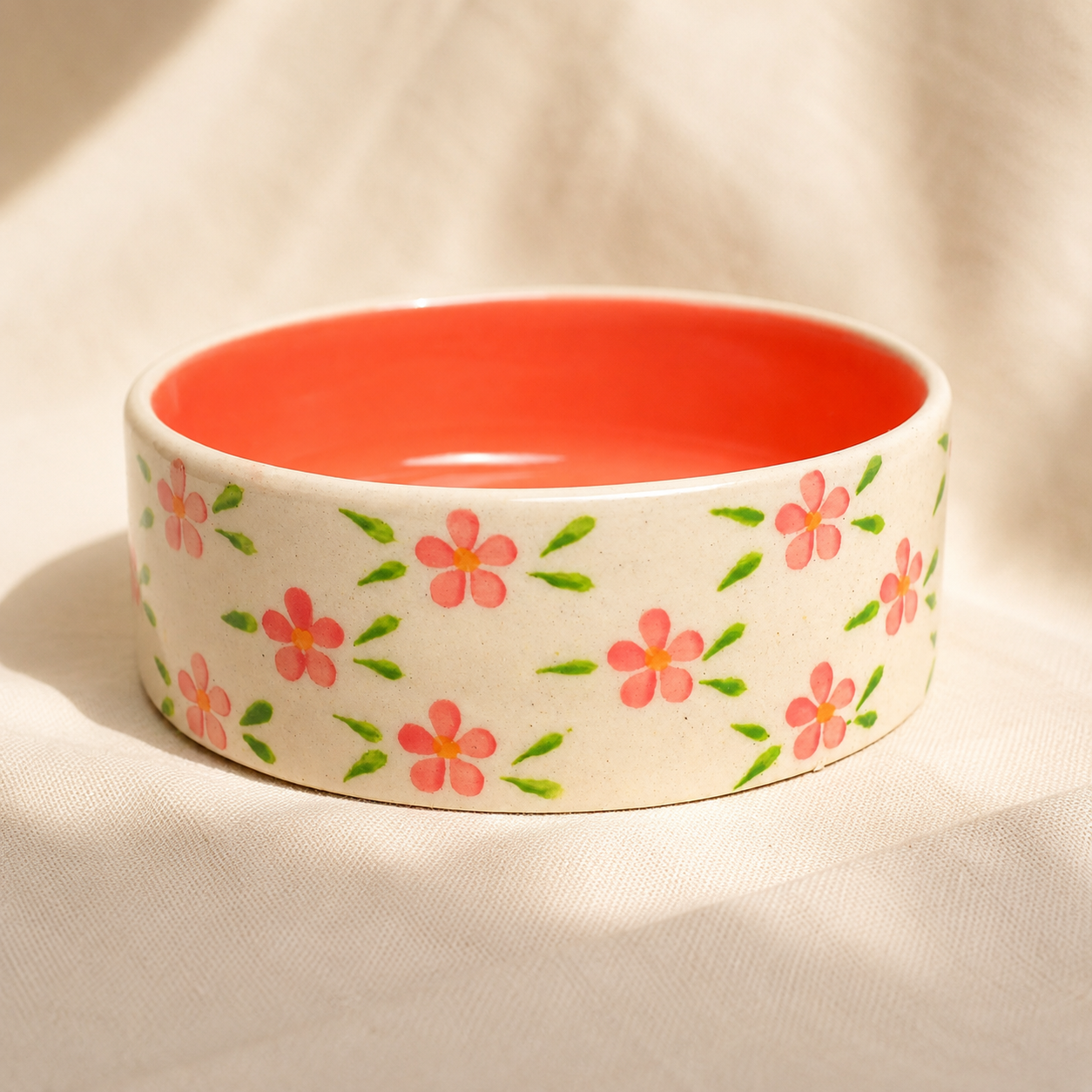Ceramic Small Bowl - Orange Bloom