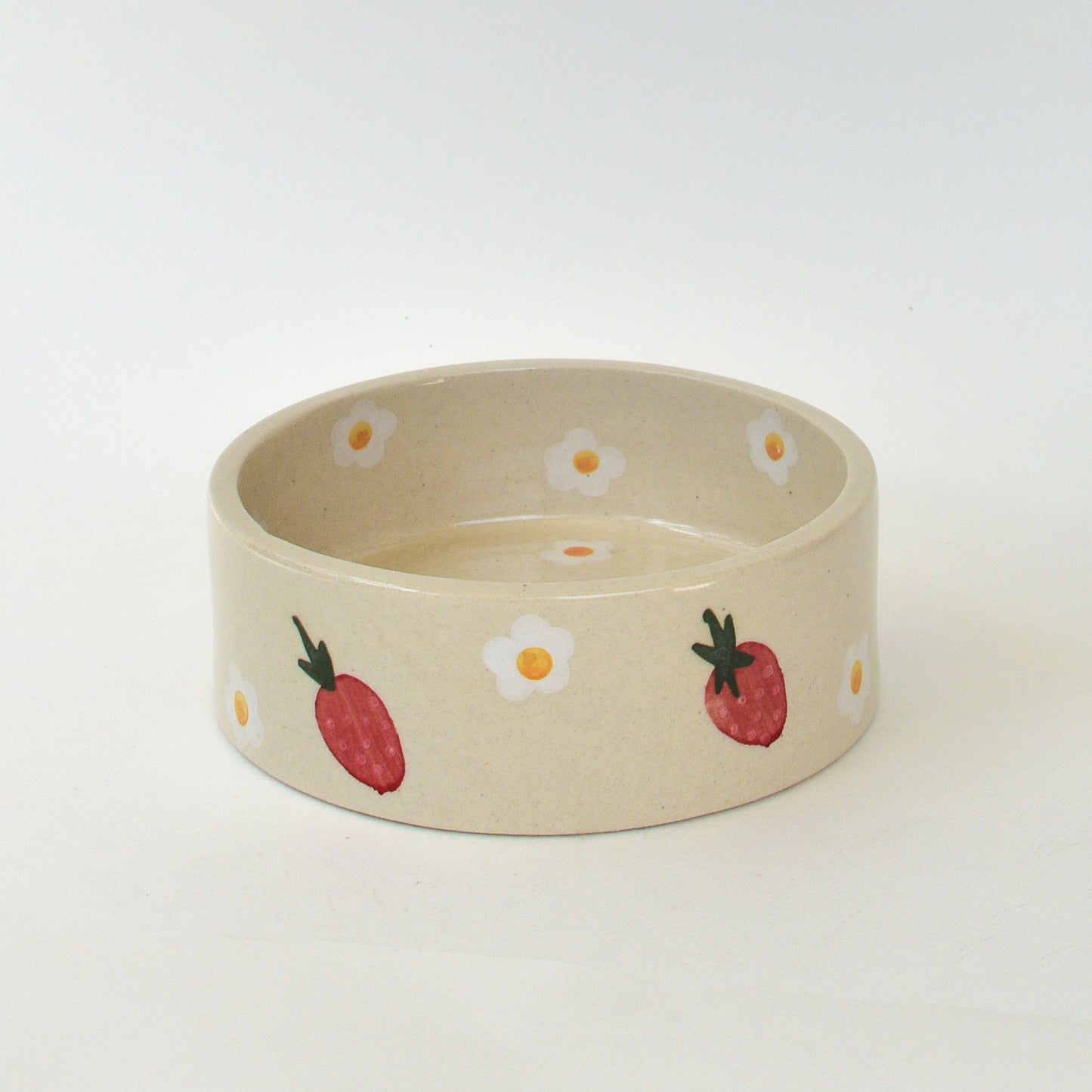 strawberry ceramic breakfast bowl