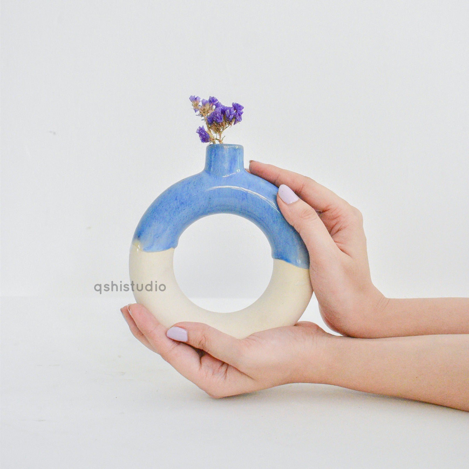 Donut Ceramic Vase Set - Bubblegum & Ocean Dip
