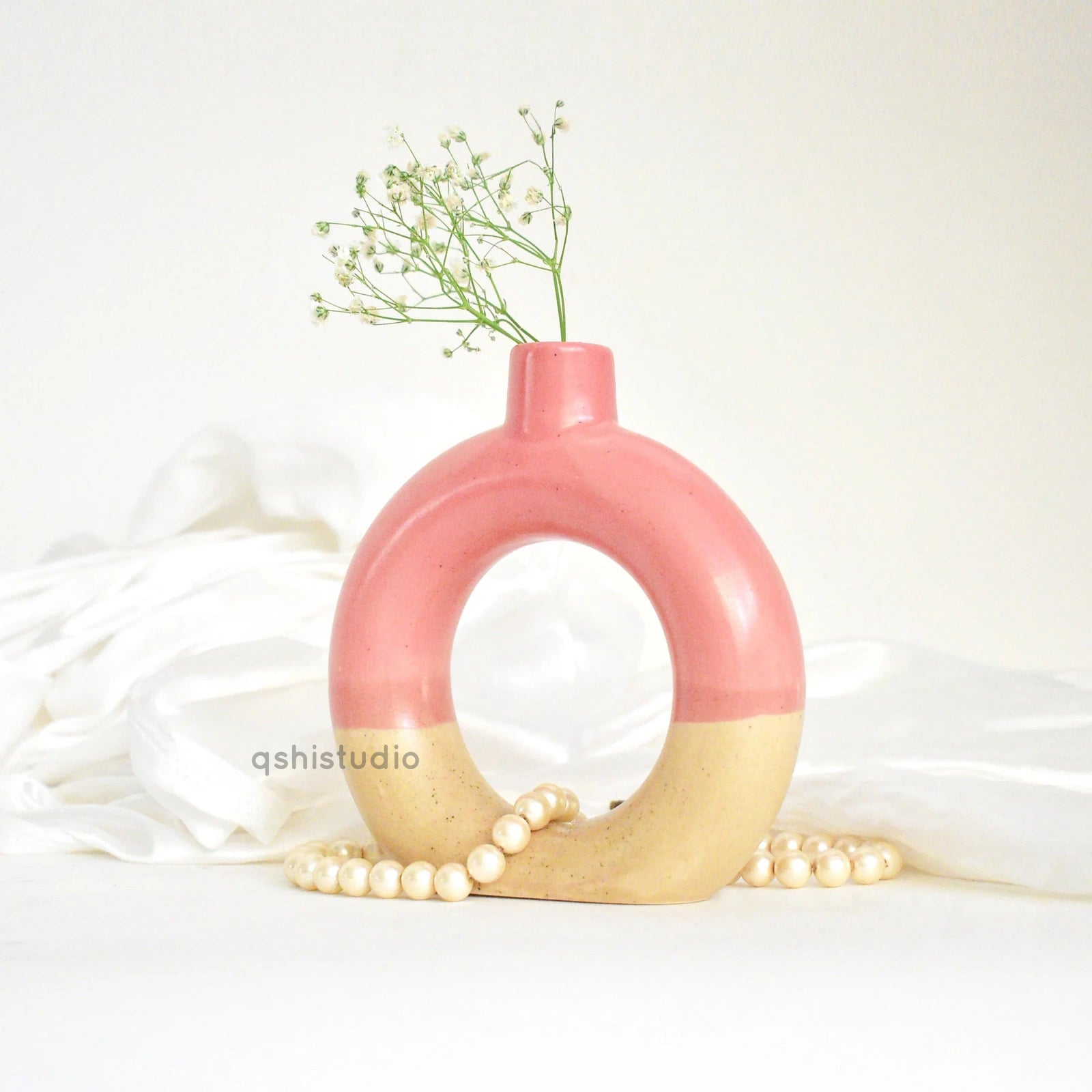 Donut Ceramic Vase Set - Bubblegum & Ocean Dip