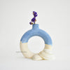 Home Decor Ceramic Donut Vase - Ocean dip