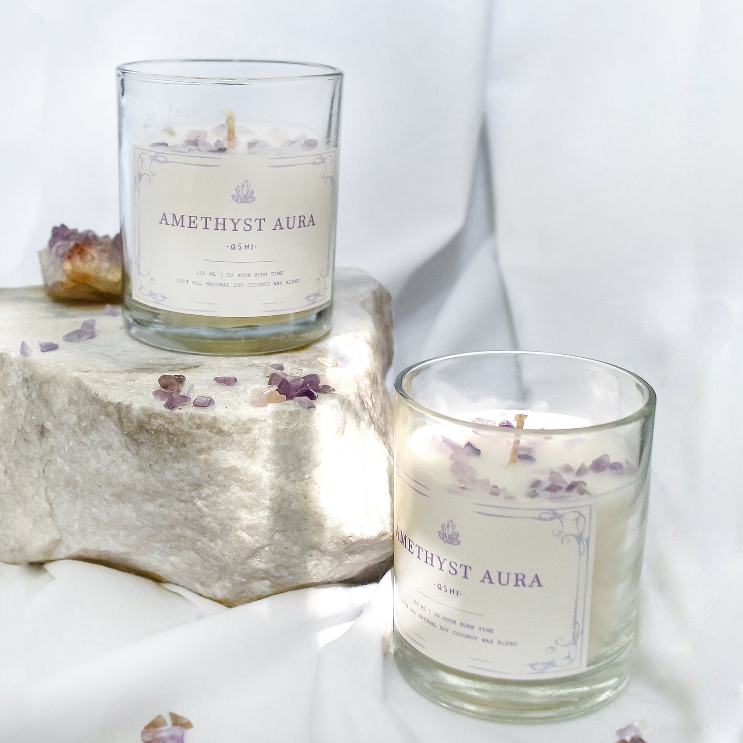 amethyst aura scented jar candles