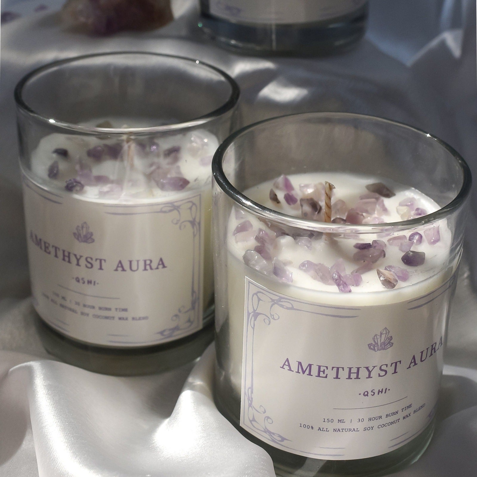 amethyst aura scented jar candles