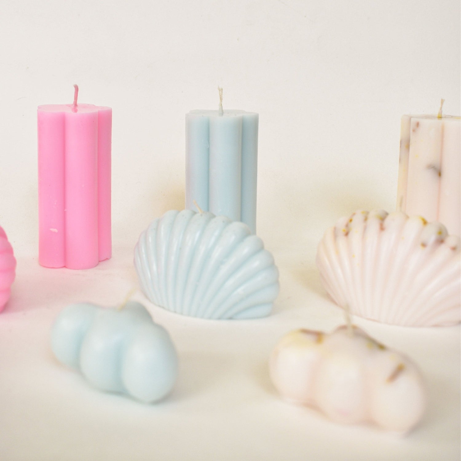 seashell candle with scent