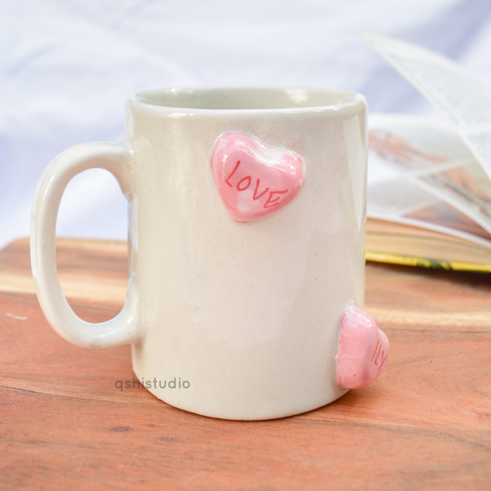 Ceramic Coffee Mug - Candy Hearts