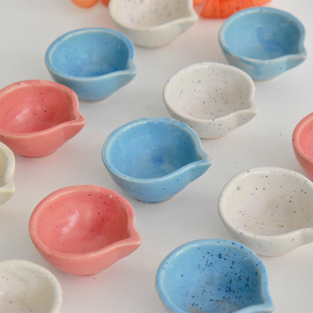 Ceramic Diya - Speckle Ceramic Diya