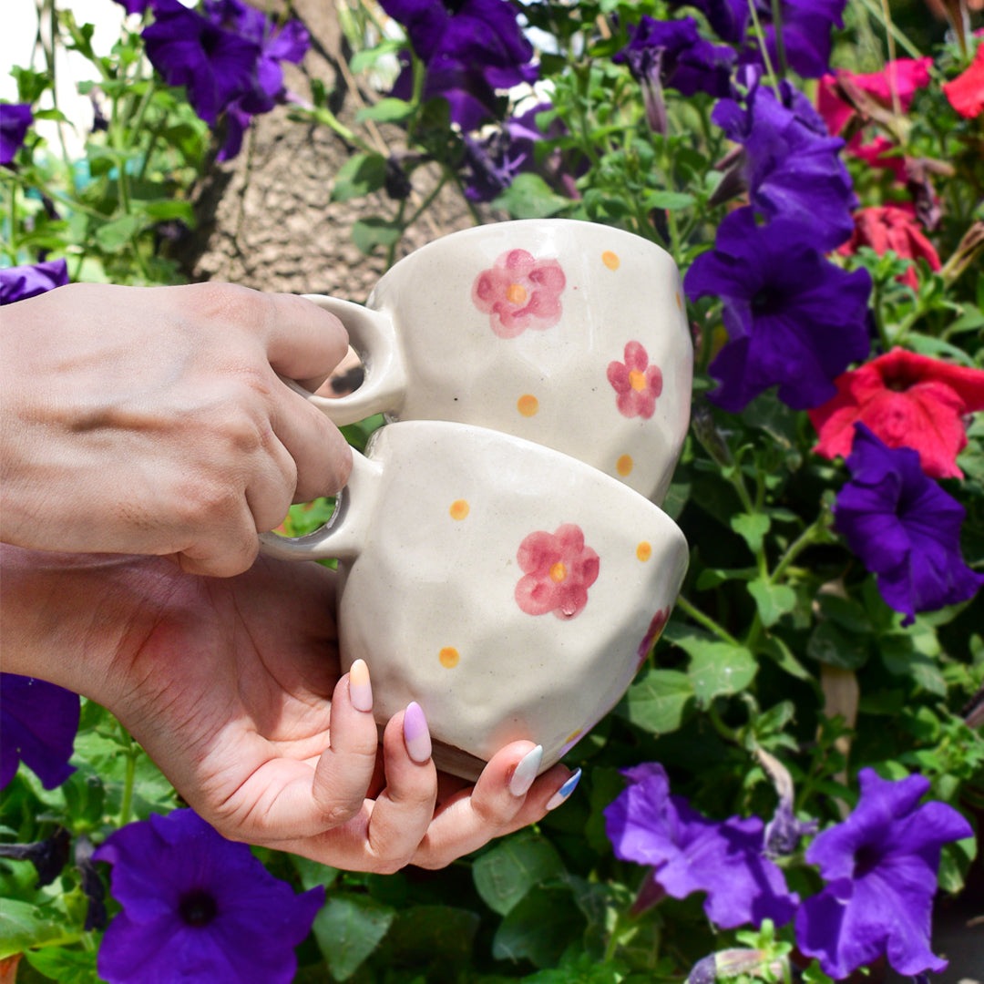 bloom ceramic tea cups