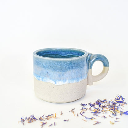 ocean wave ceramic tea cup