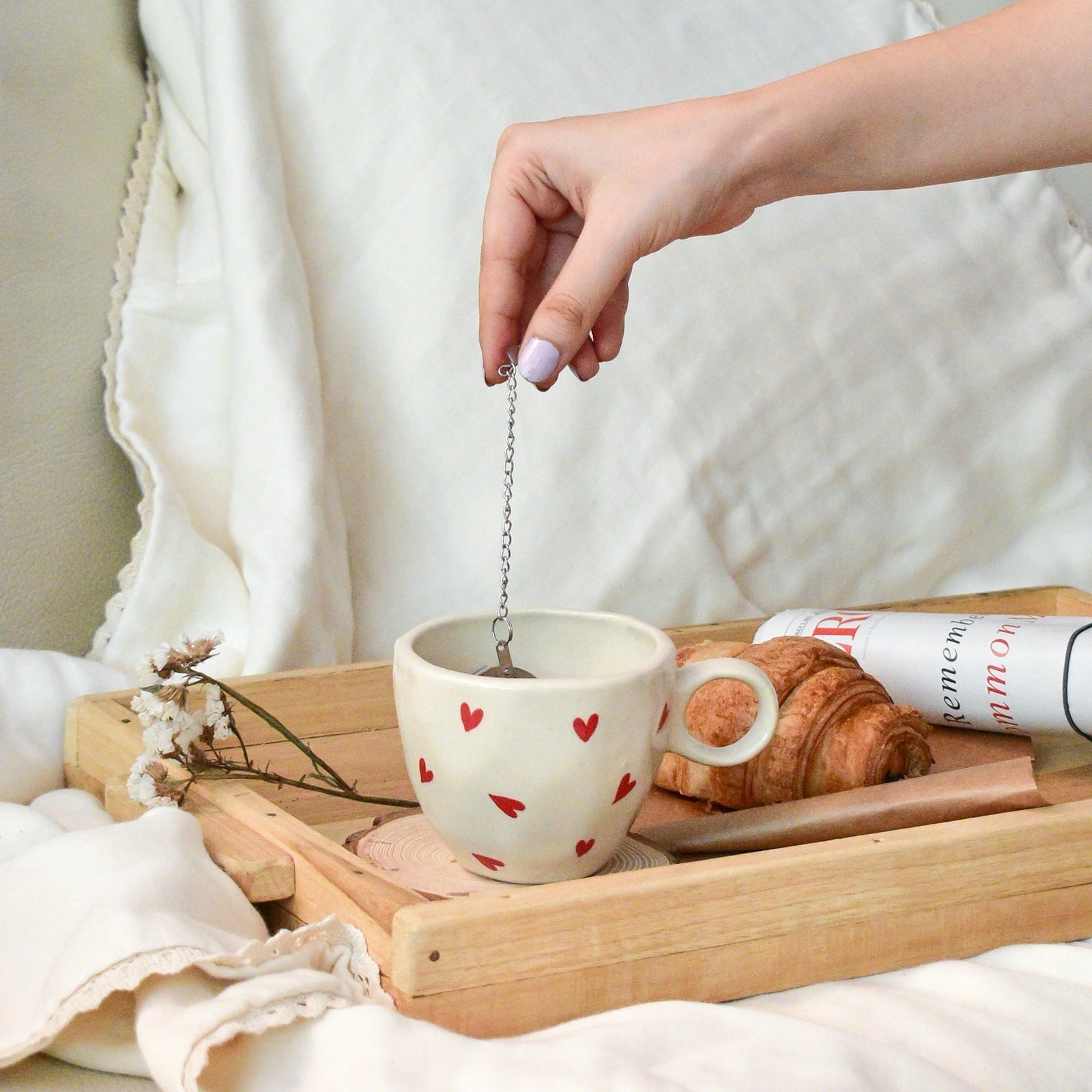 red heart ceramic tea cups