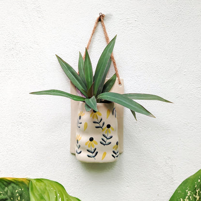 sunflower ceramic wall hanging planters