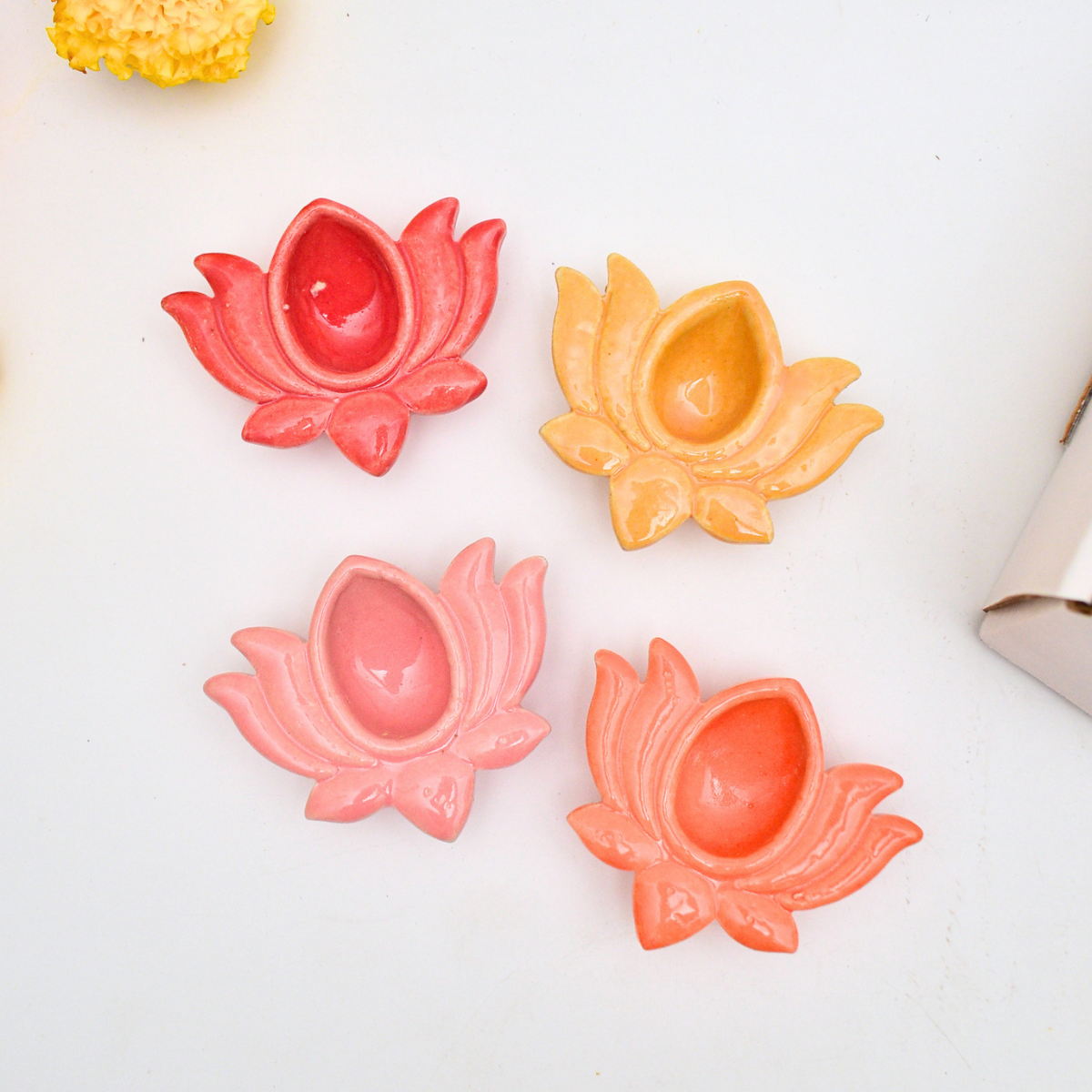 Ceramic Diyas - Lotus