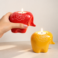 Ceramic Tealight holder  - Elephants ( Set of 2 )
