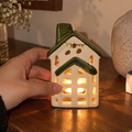 Ceramic Tealight\Dhoop light holder  - Green house