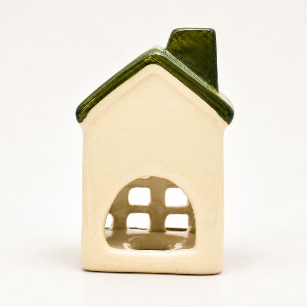 Ceramic Tealight\Dhoop light holder  - Green house