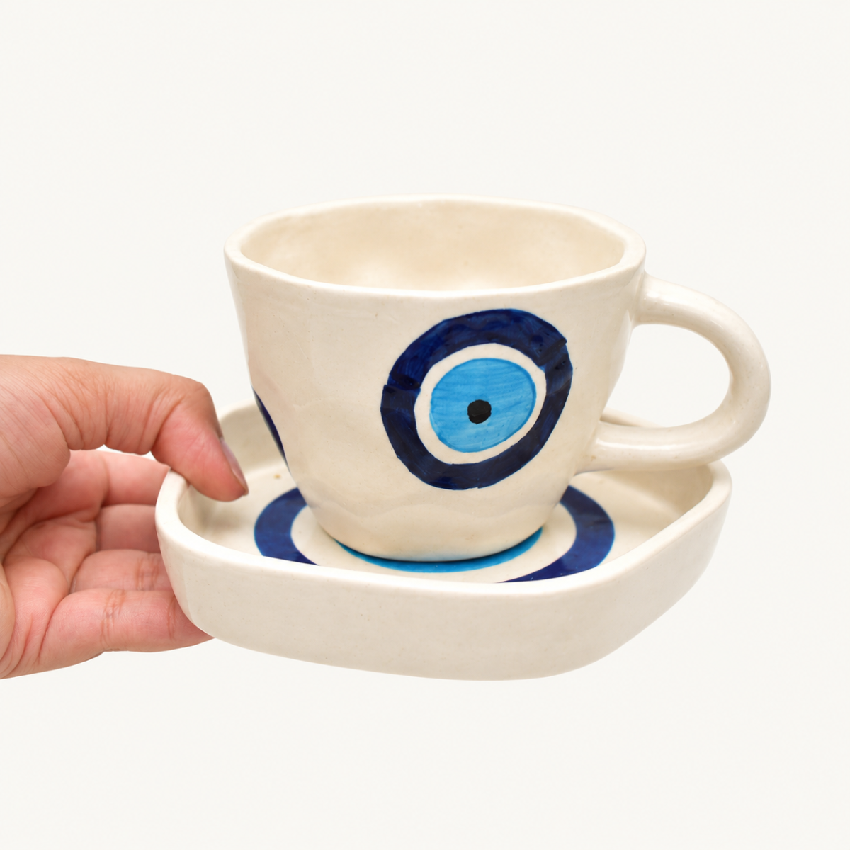 Ceramic Cup & Coaster Set - Nazar