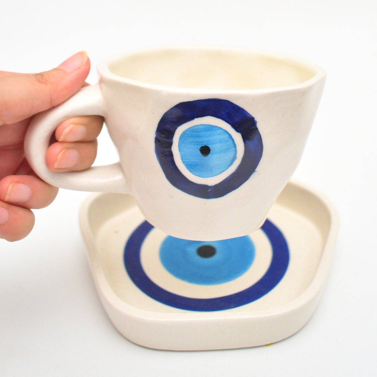 Ceramic Cup & Coaster Set - Nazar