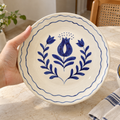 Cute Dessert Plate -  Anar Bloom (Blue)