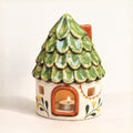 Ceramic Tealight\Dhoop Light Holder  - Hut