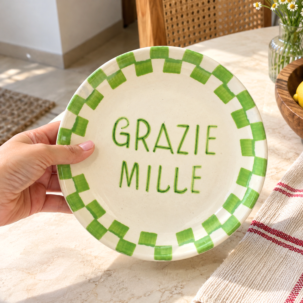 Cute Dessert Plate -  Grazie MIlle